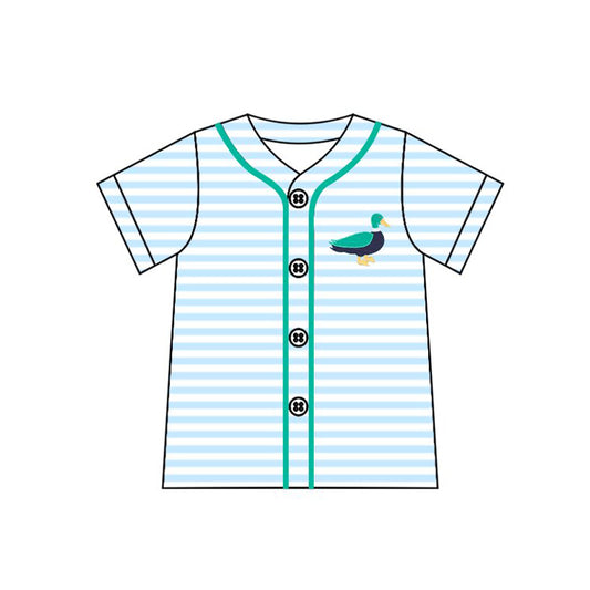 pre order stripes duck button v neck t-shirt