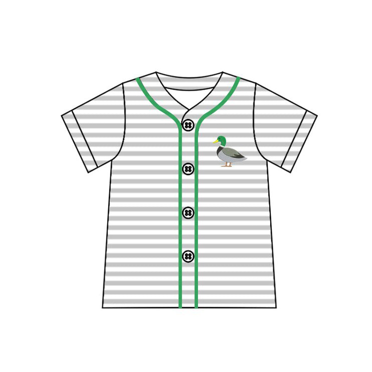 pre order stripes duck button v neck t-shirt