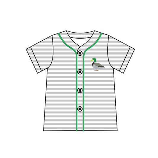 pre order stripes duck button v neck t-shirt