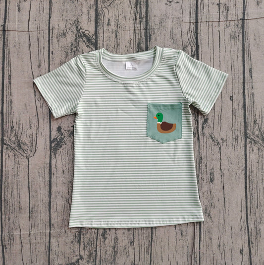 pre order stripes mallard pocket tee (do embroidery)