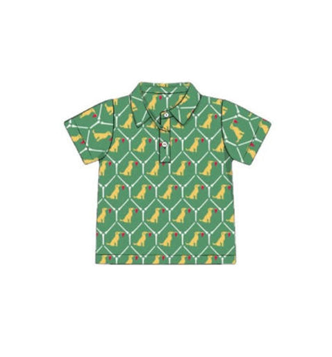 pre order green puppy dog polo tee