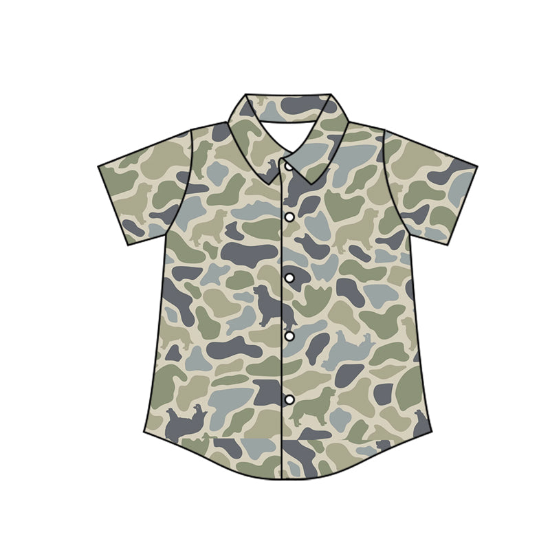 pre order camo button t-shirt