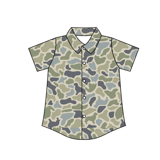 pre order camo button t-shirt
