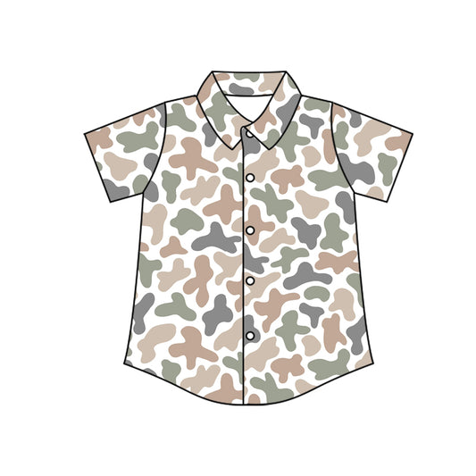 pre order camo button t-shirt