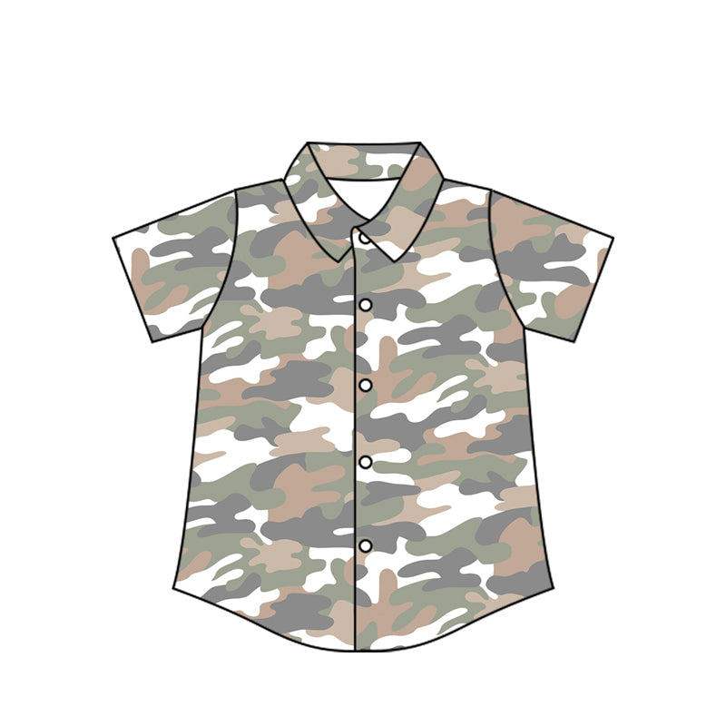 pre order camo button t-shirt