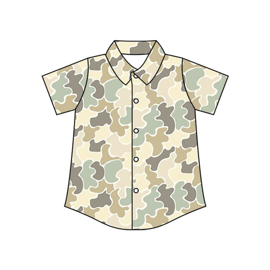 pre order camo button t-shirt