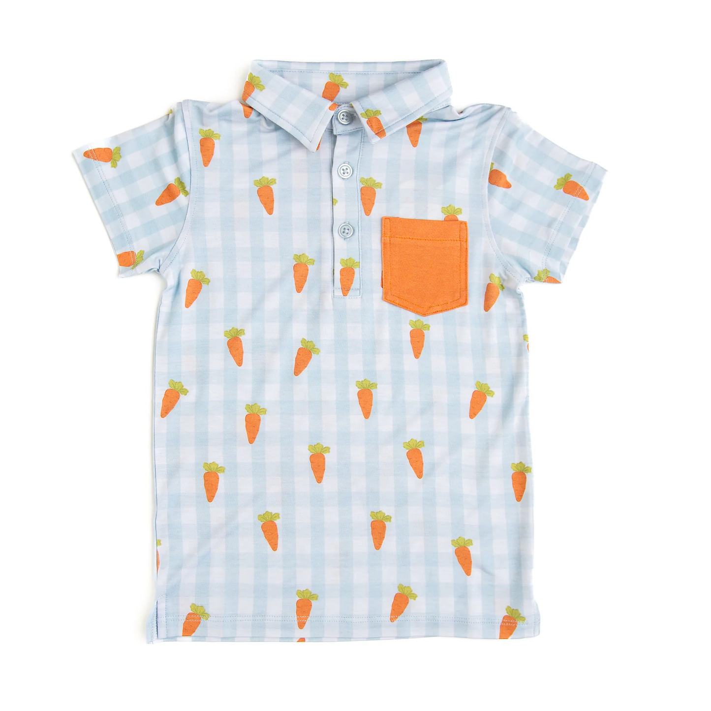 pre order carrot print polo t-shirt boys clothes