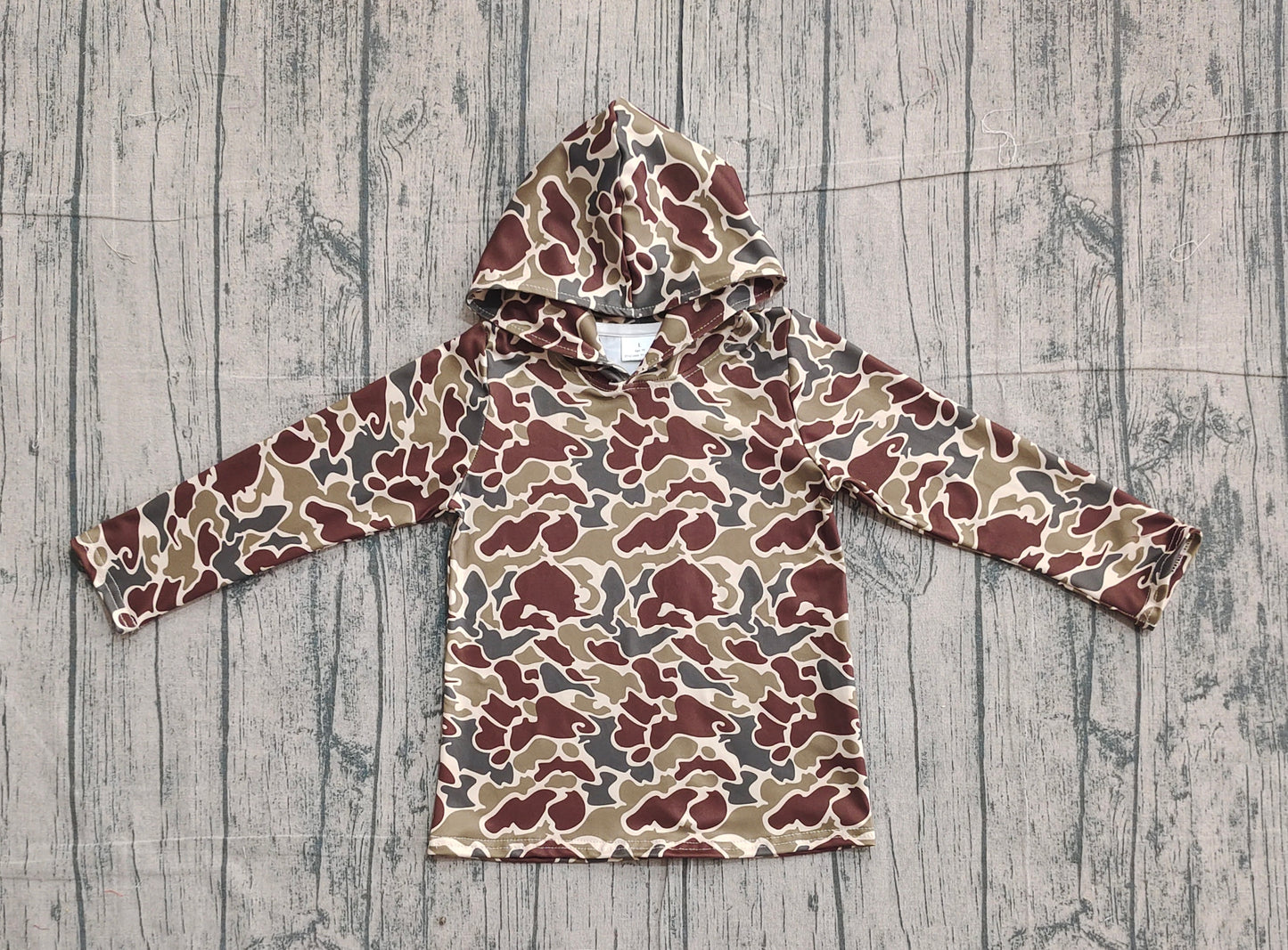 Pre order long sleeve camo pullover hoodie