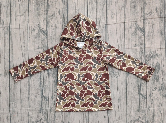 Pre order long sleeve camo pullover hoodie