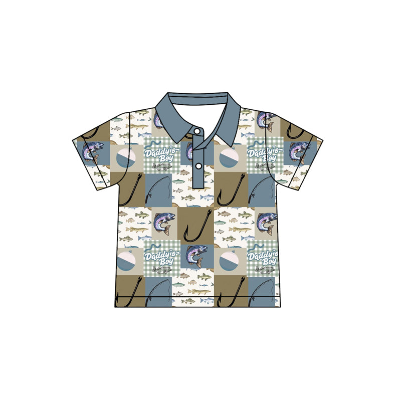 pre order daddy's boy fishing polo tee