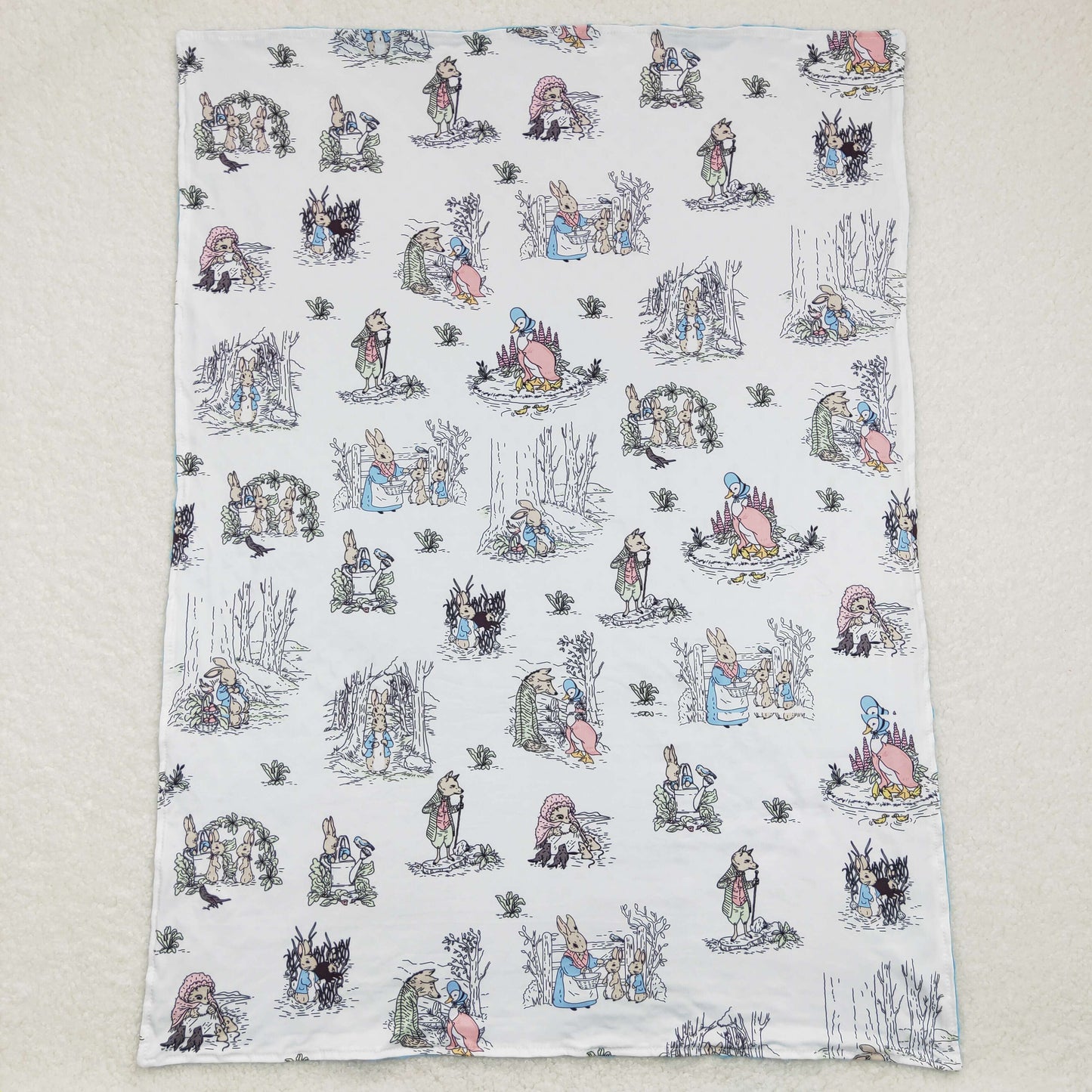 easter rabbit print blanket