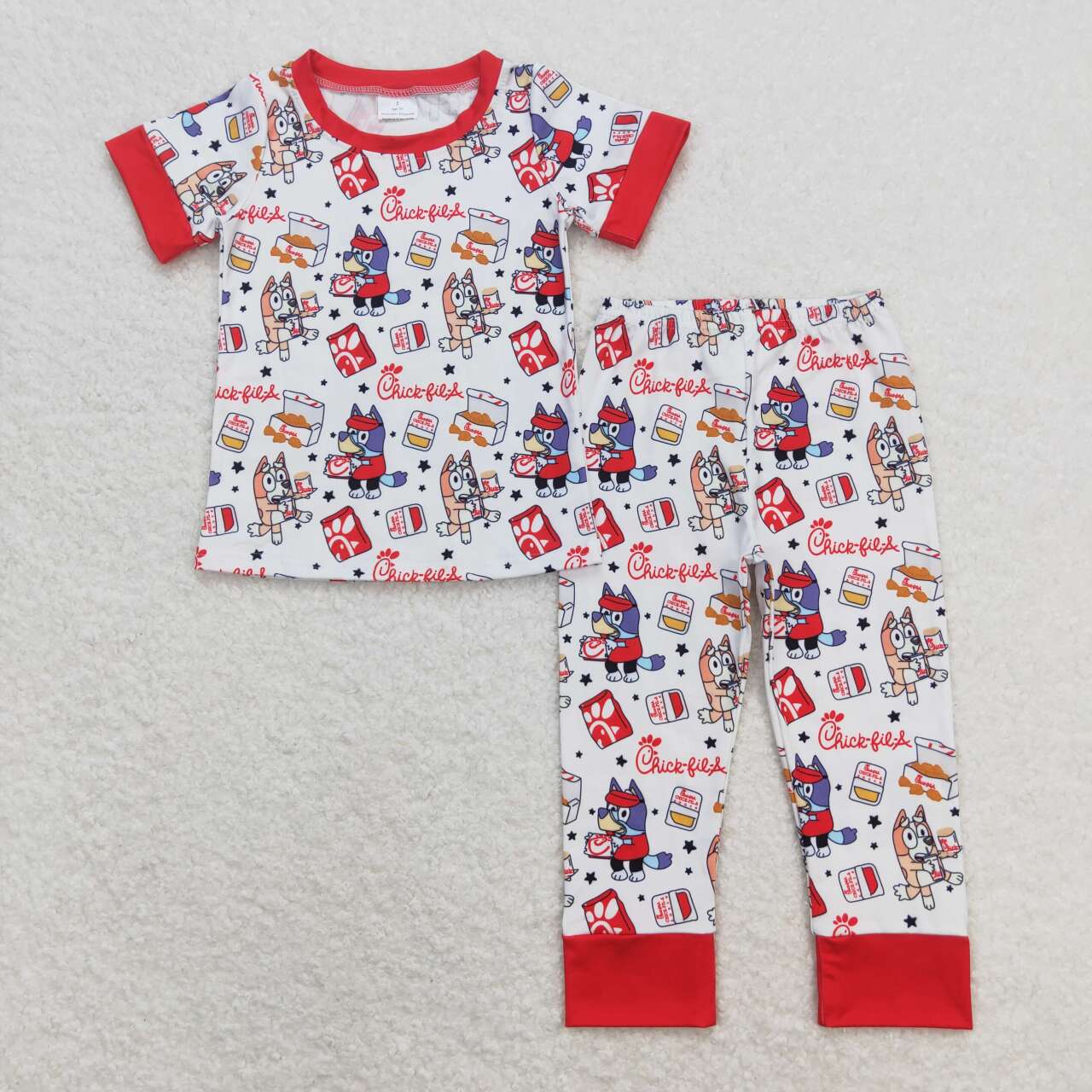 chick-fil-a kids short sleeve pajama