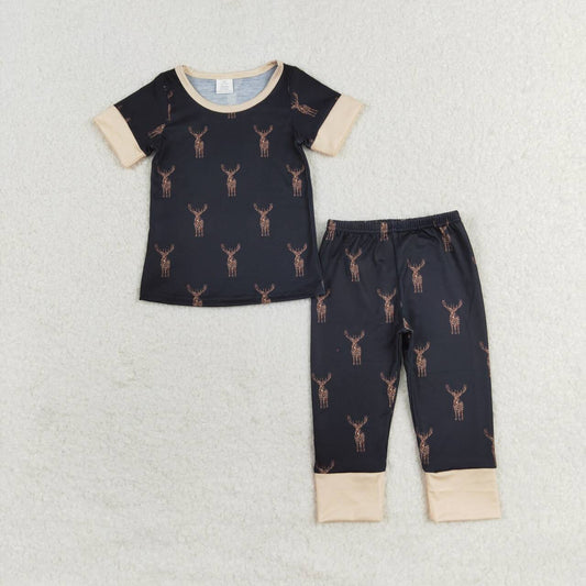 black deer print bamboo pajama