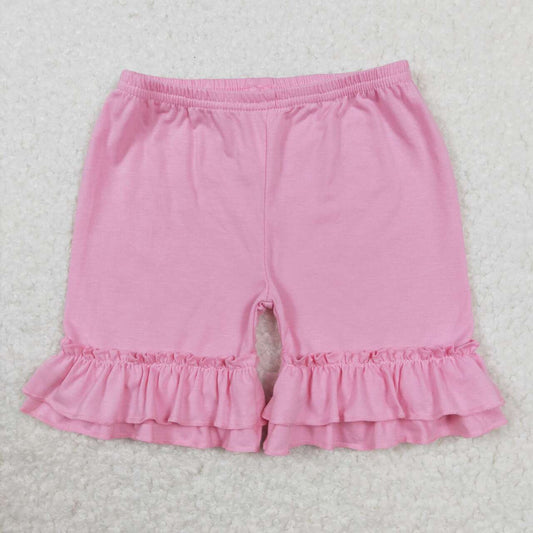 pink ruffle shorts girl bottom