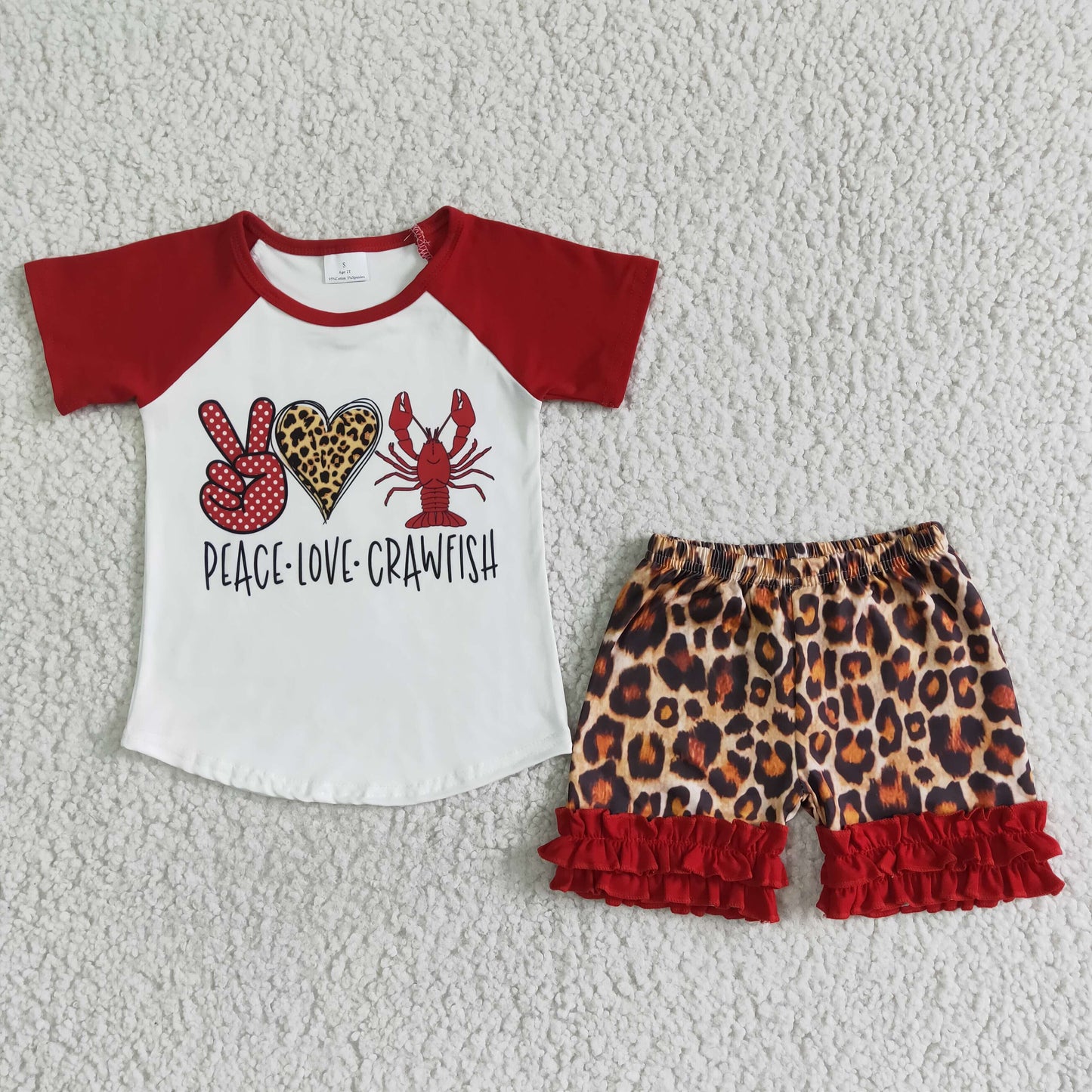 crawfish shorts set toddler girl summer clothing