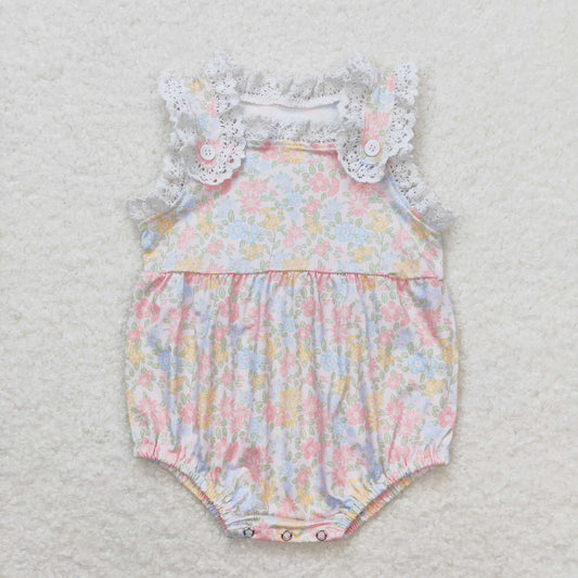 sleeveless floral bodysuit baby clothing