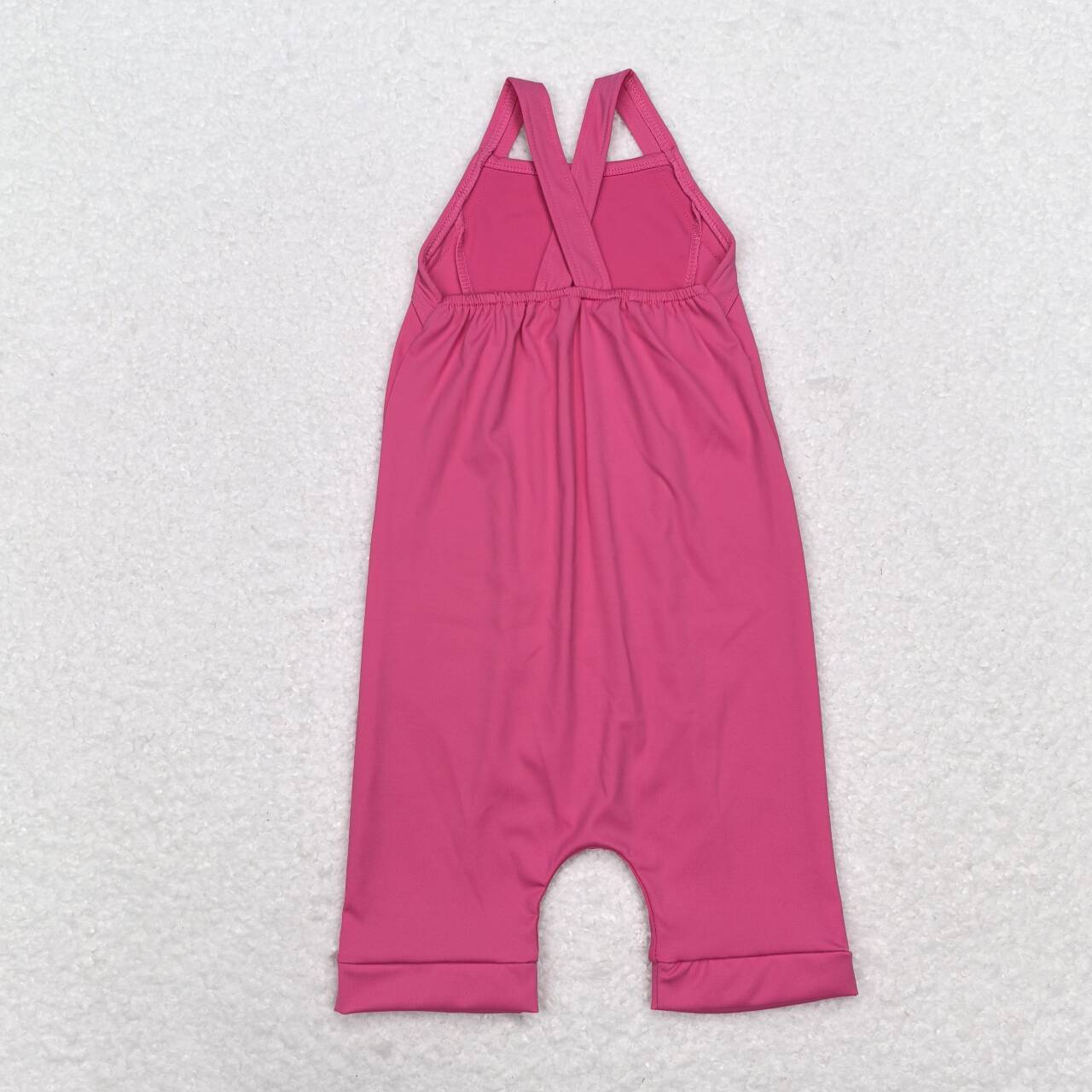 solid hot pink one piece activewear