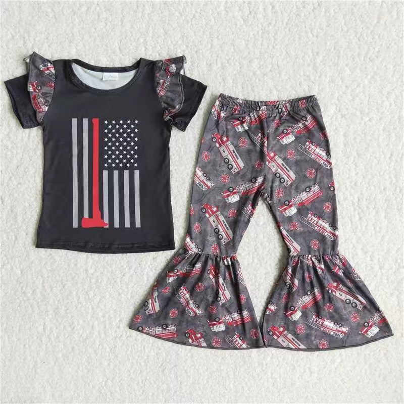 fire truck girl bells set