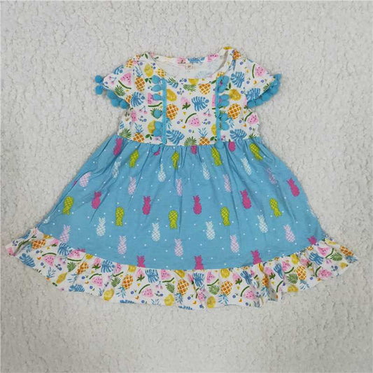 summer fruit pom dress