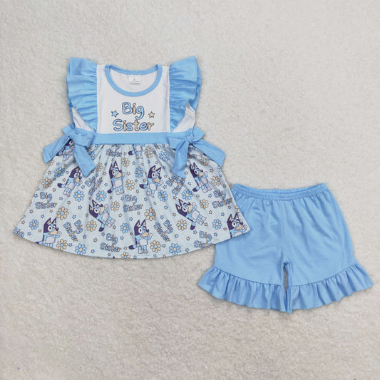 big sister blu*y shorts set  little girl summer outfit