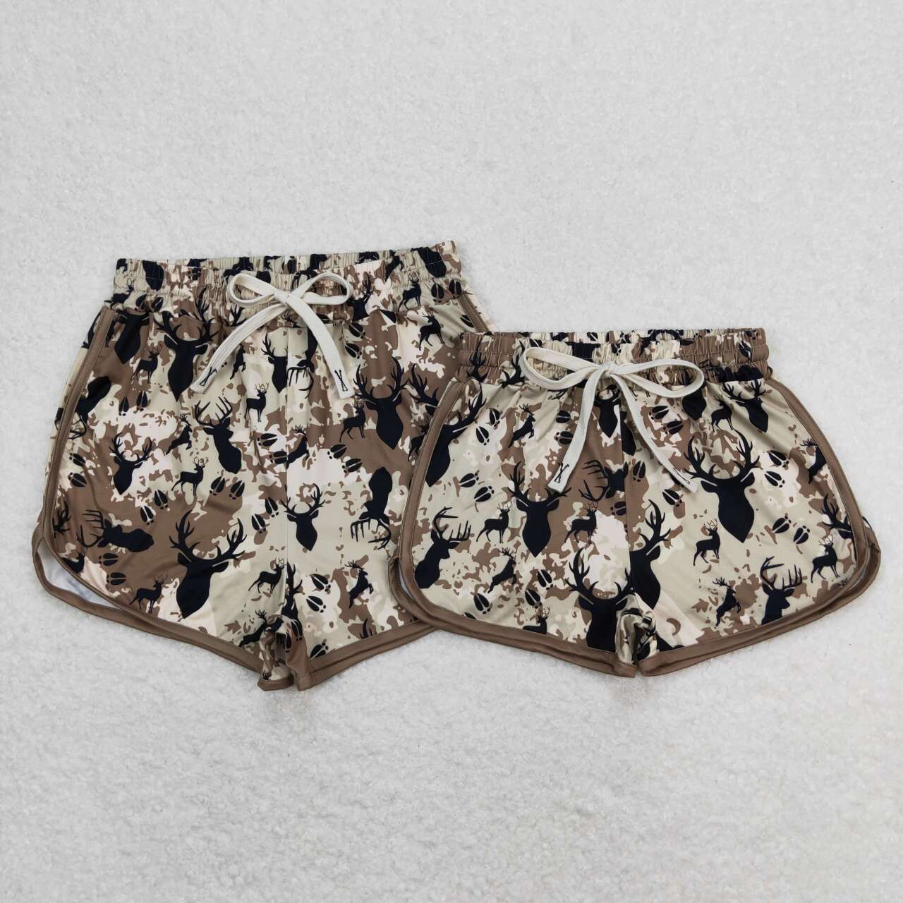 deer print echt mulberry shorts