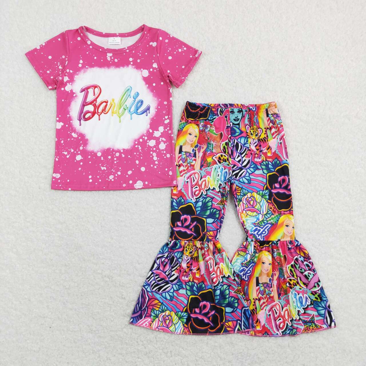 Girl barbie bells set, hot pink clothes