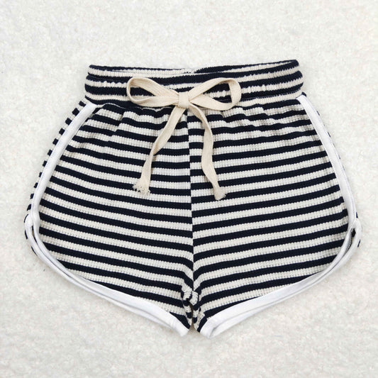 black white stripe shorts