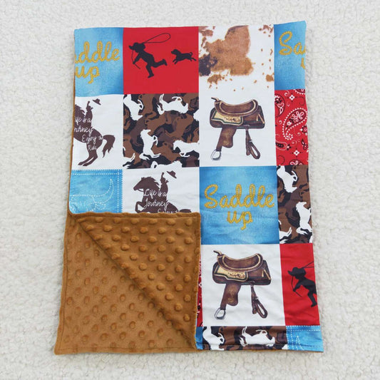 Saddle up minky blanket