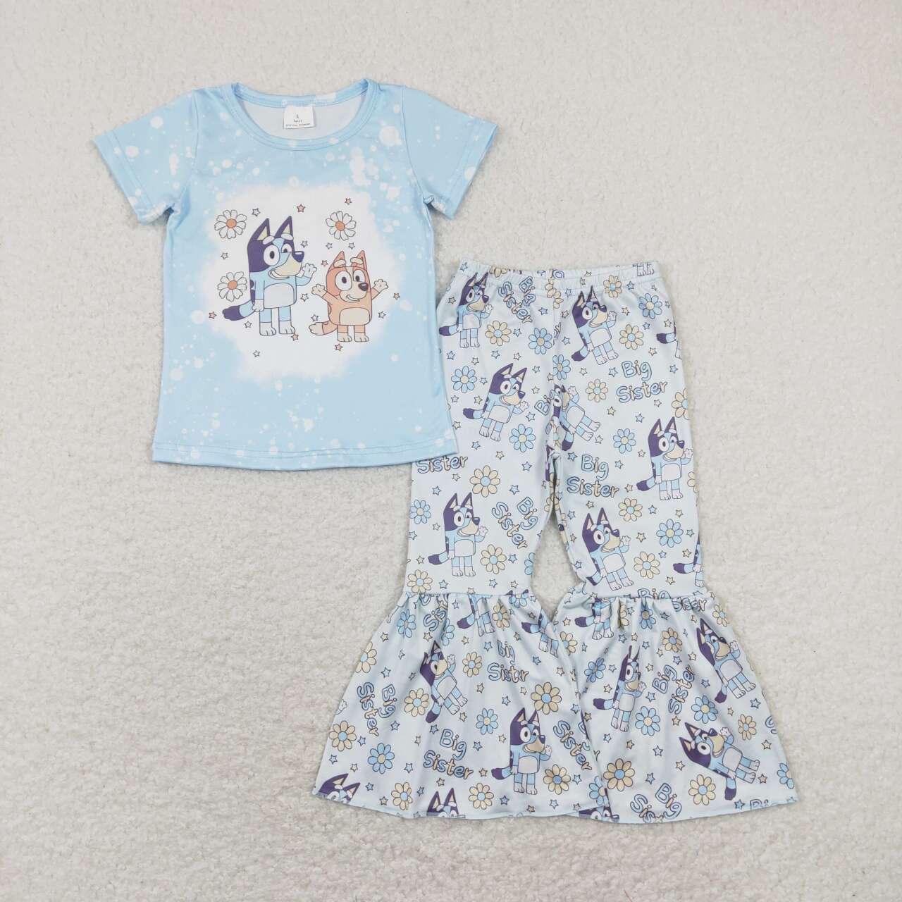 big sister handmade clothing for toddler blu*y clothes set