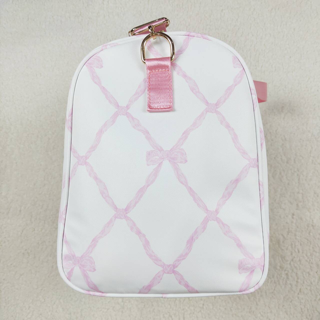 pink bow print duffel & gym bags