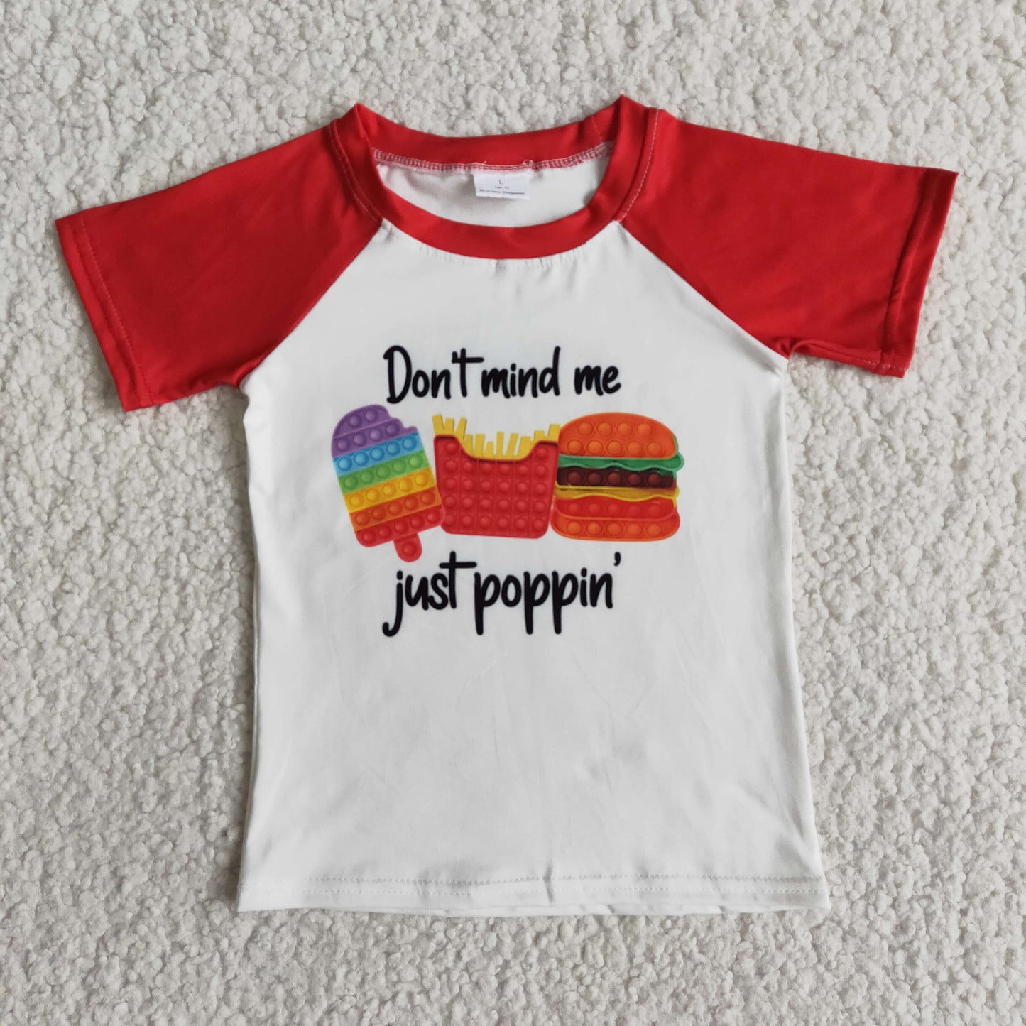 cheap just poppin boy raglan tee