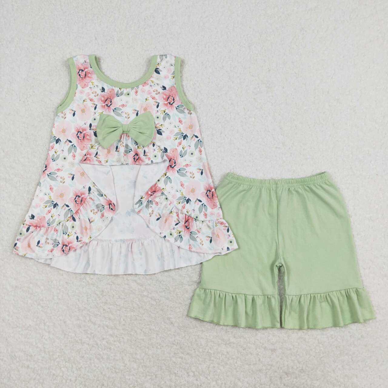 floral i love dad girl shorts outfit