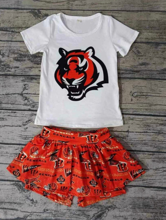 custom order sports team skort shorts set tiger