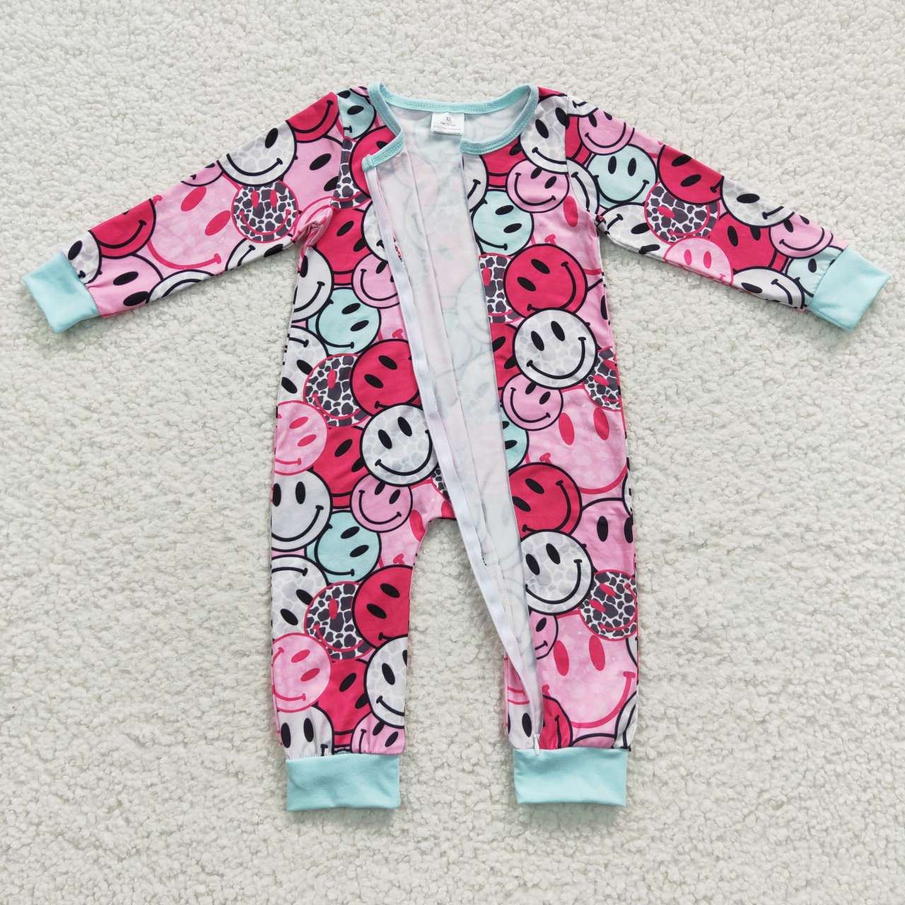 smiley toddler zipper romper