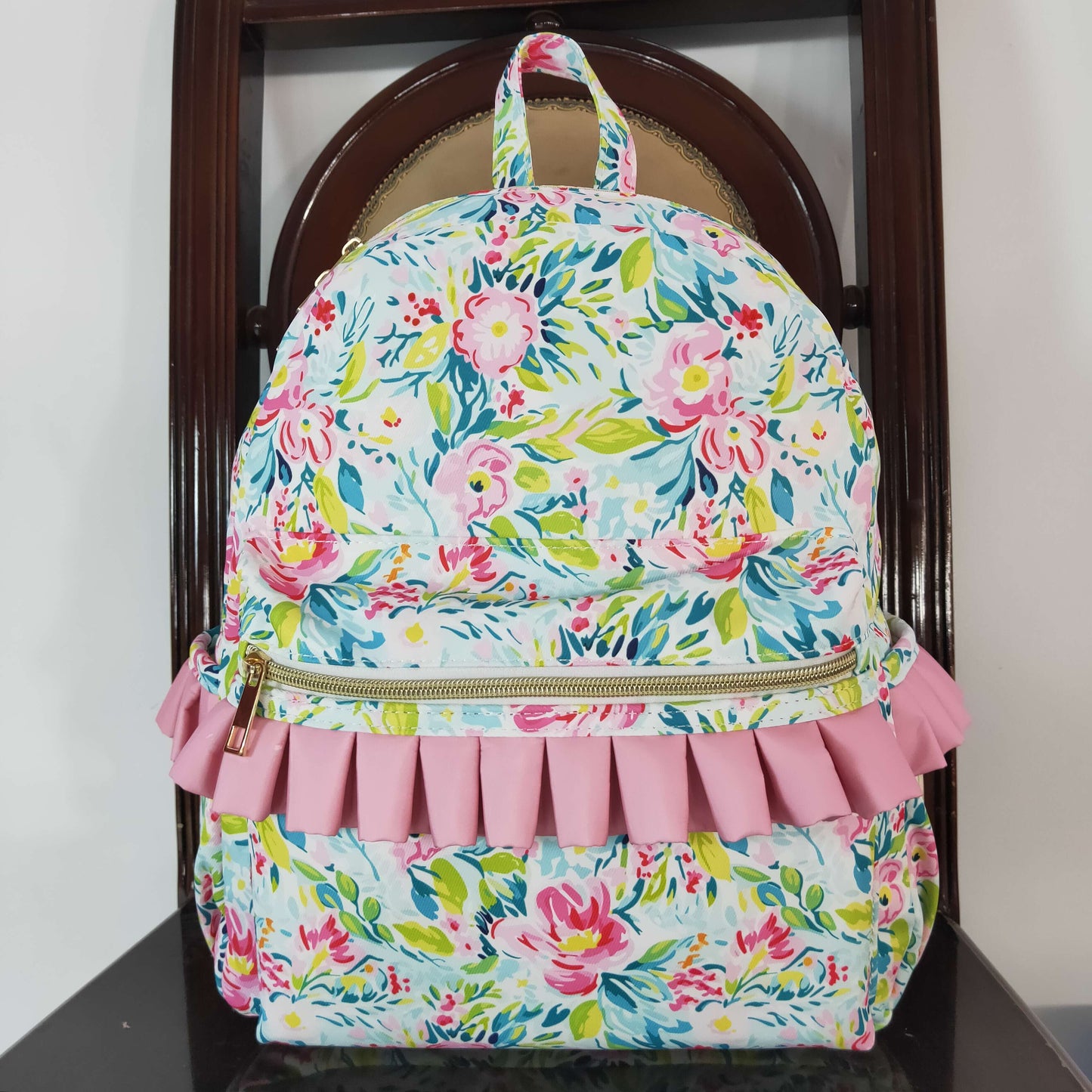 flower print bag children backpack