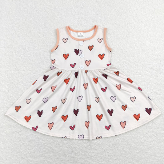 sleeveless valentinn heart print dress