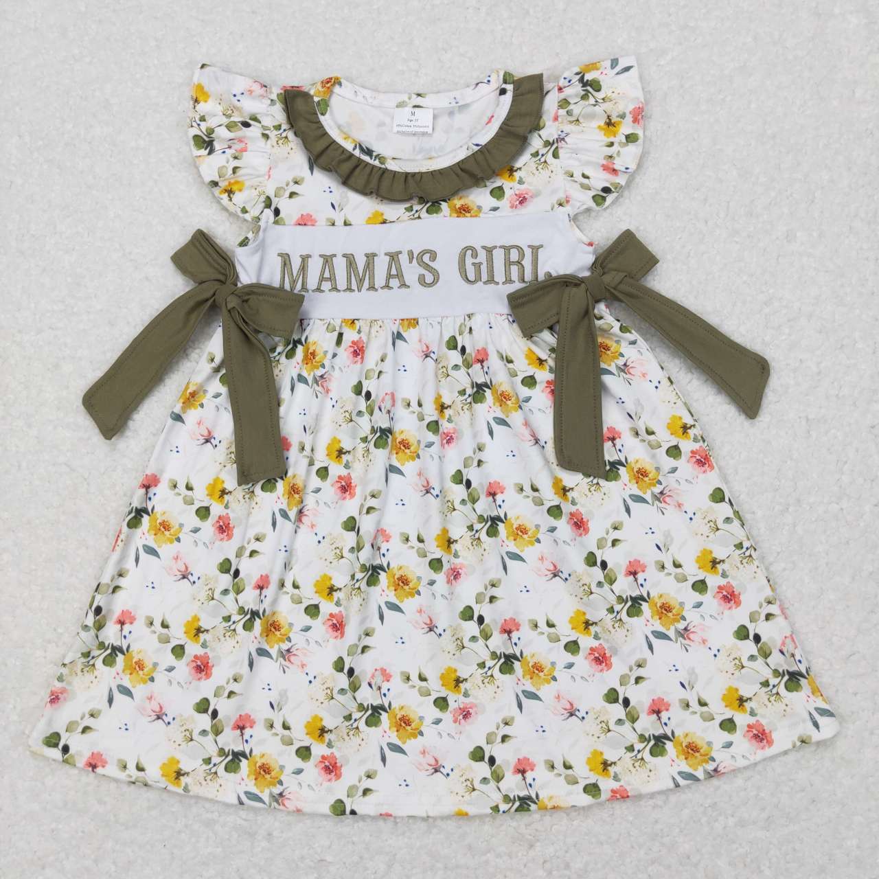 sage floral mama's girl dress