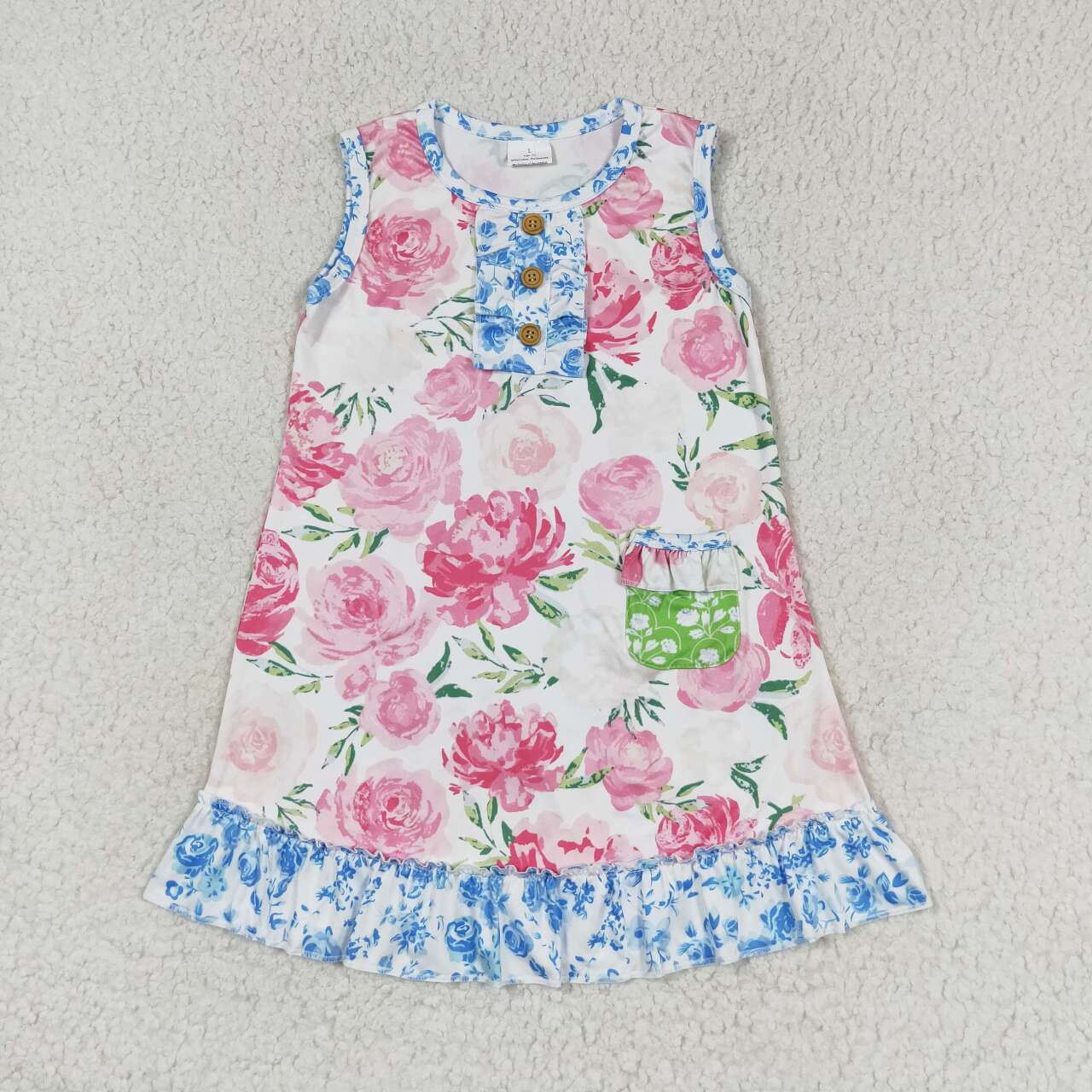 flower tank shirt dress
