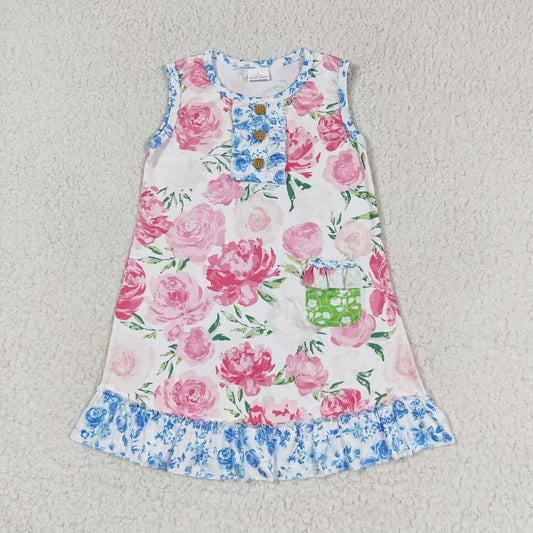 flower tank shirt dress