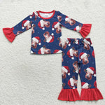 2pieces cow print kids boy christmas pajama