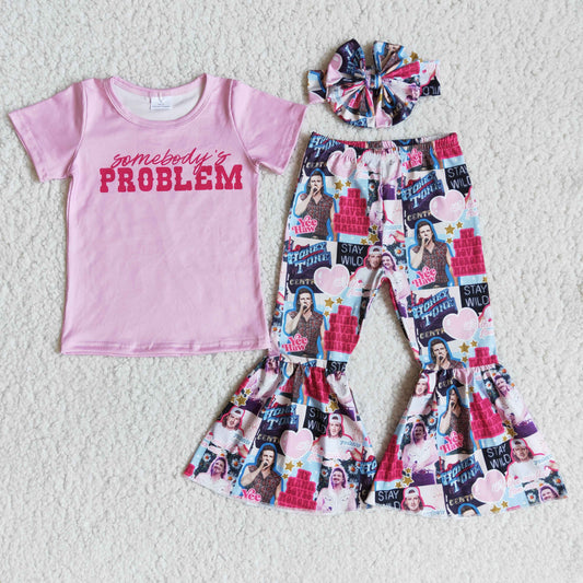 girl short sleeve somebody's problem outfit