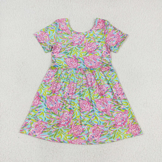 short sleeve lily turtle dress girl summer dresses