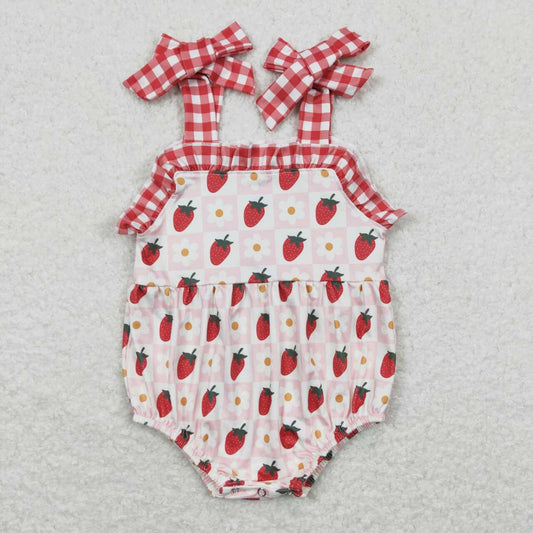 baby girl strap strawberry bubble