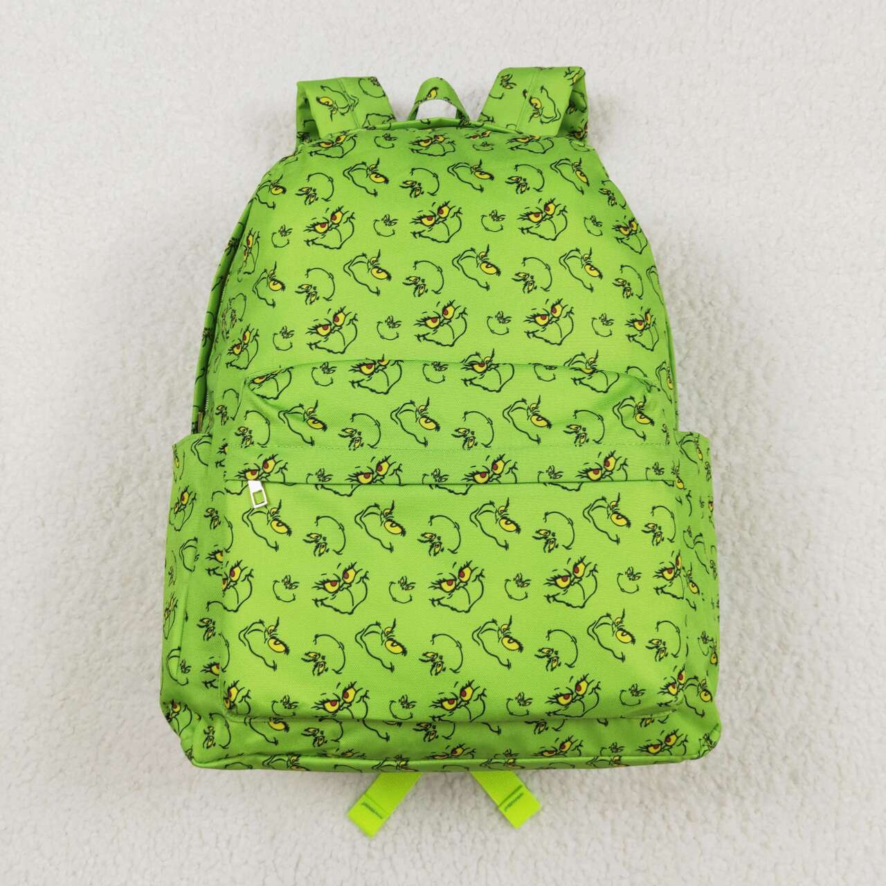 grinchey print backpack for Christmas