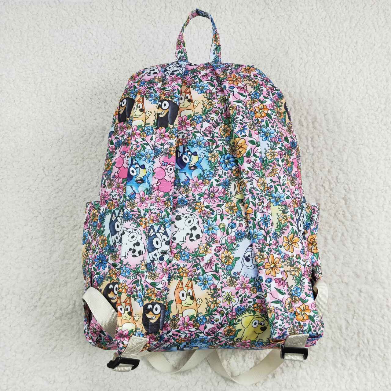 blu*y&flower print children backpack