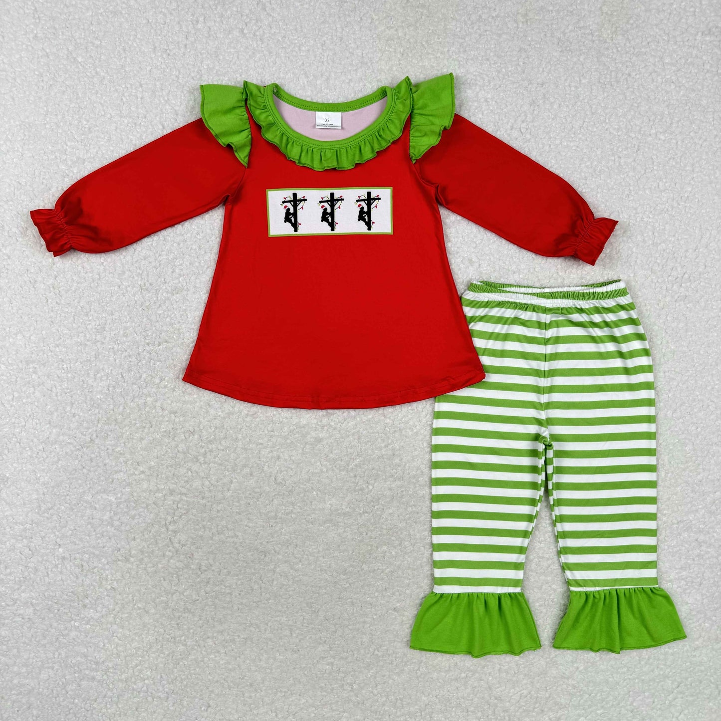 Christmas lineman pants outfit