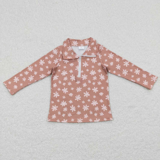 toddler girl fall floral zip pullover