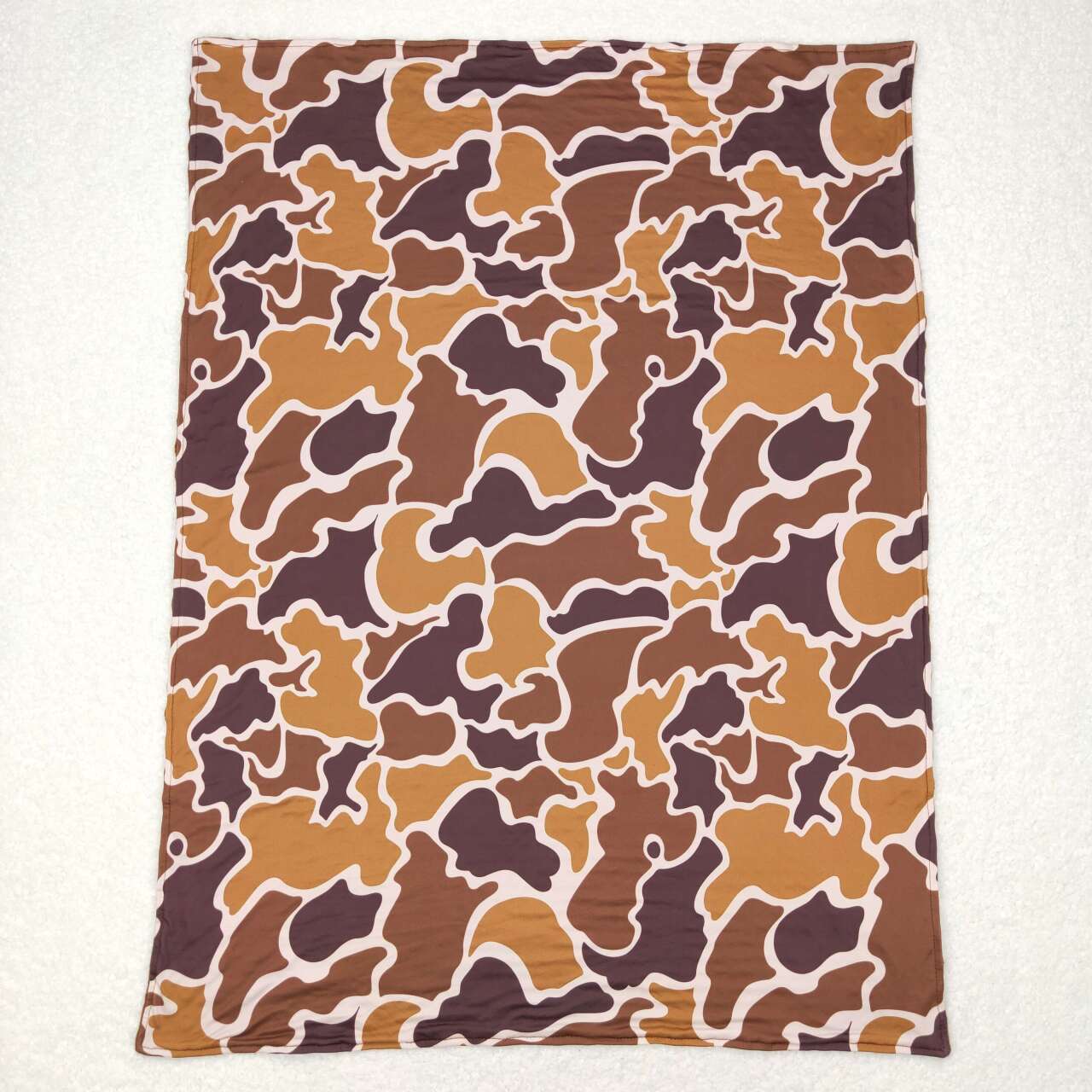 brown camo print blanket