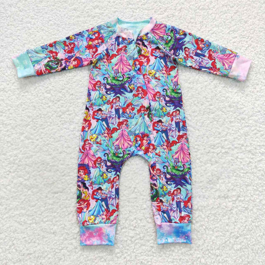 Mermaid princess PJs baby girl sleeper