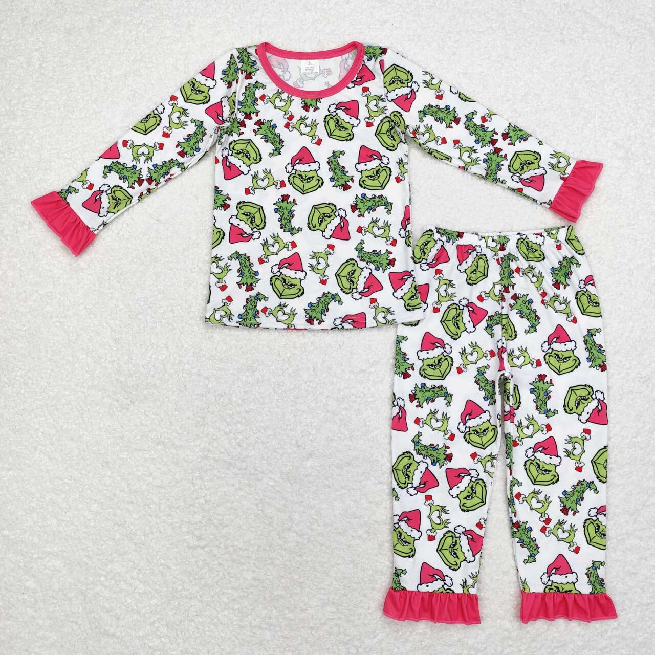 Christmas grinchey bamboo pajama set